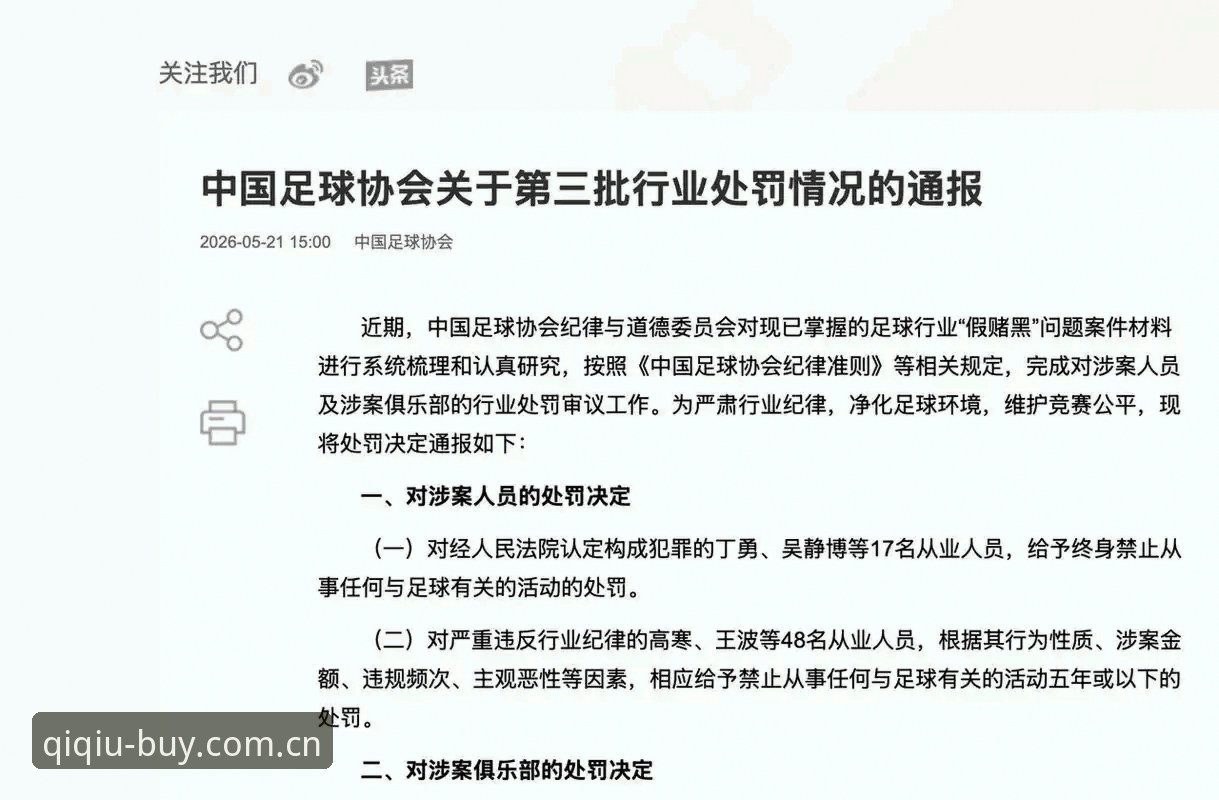 奇异果新用户怎么样 中国足协第三批禁足名单详解:65人受罚背后的行业风暴